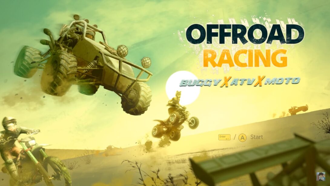 A dynamic menu screen for 'Offroad Racing - Buggy X ATV X Moto'