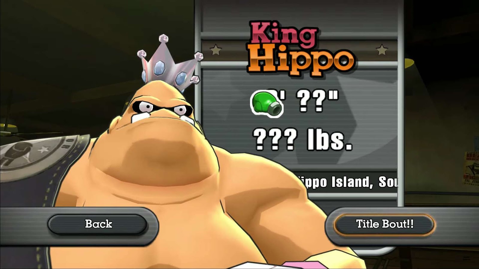 King Hippo game character
